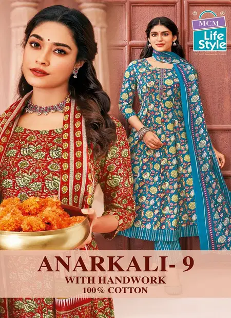 Anarkali Vol 9 By Mcm Readymade Cotton Printed Kurti With Bottom Dupatta Best Wholesale Shop In Surat